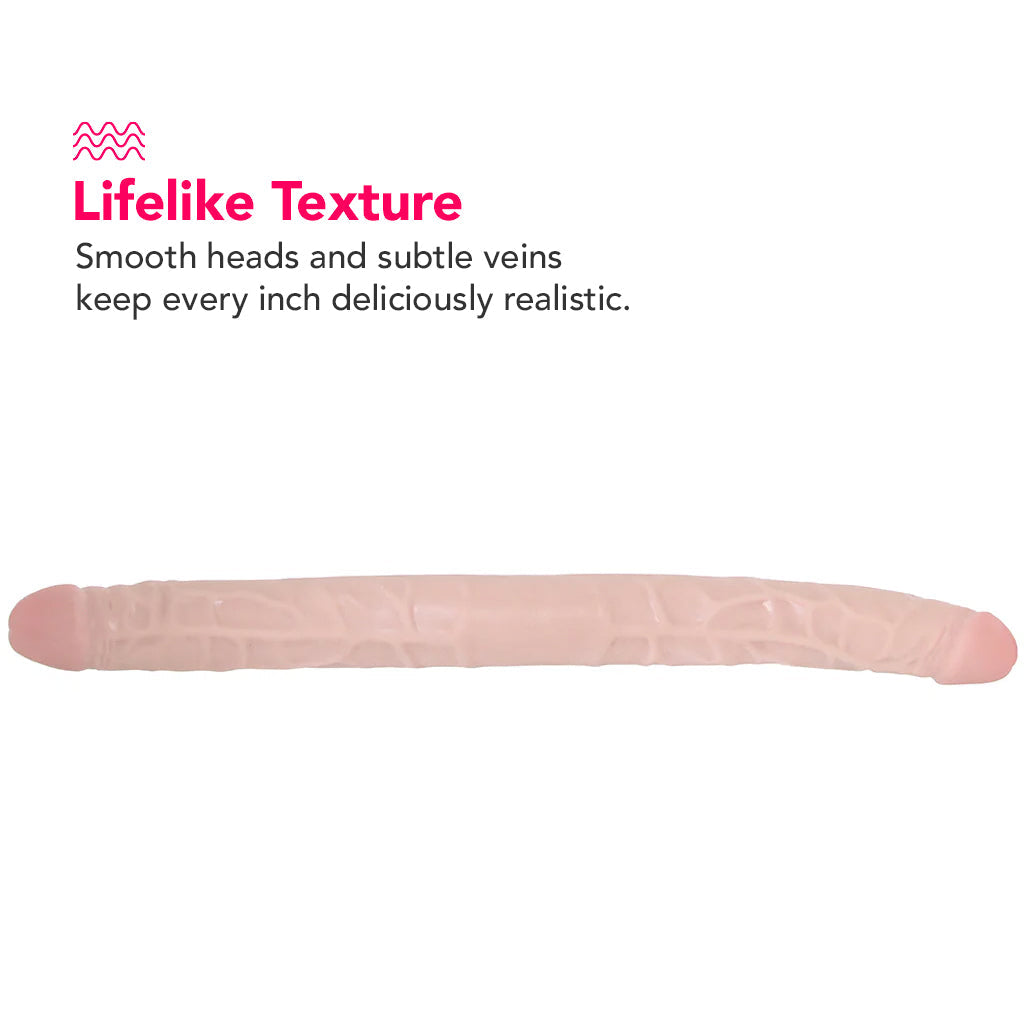 Dr. Skin+ 16.5 Inch Posable Silicone Double Dildo
