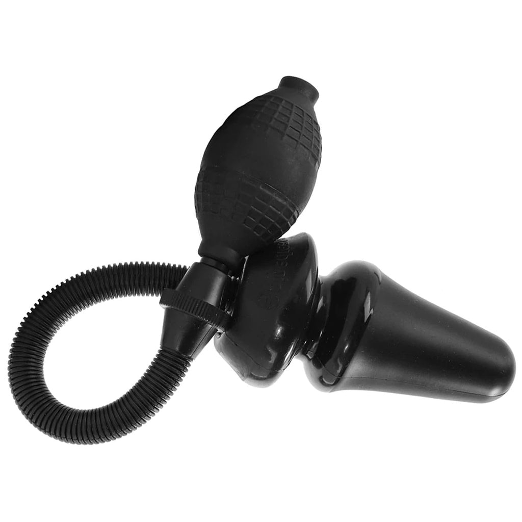 Anal Fantasy Inflatable Anal Plug Black - Expandable Silicone Pleasure