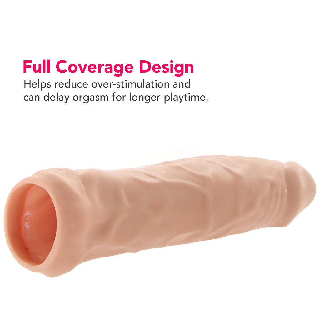 RealRock Penis Sleeve 6 Inch Extender in White