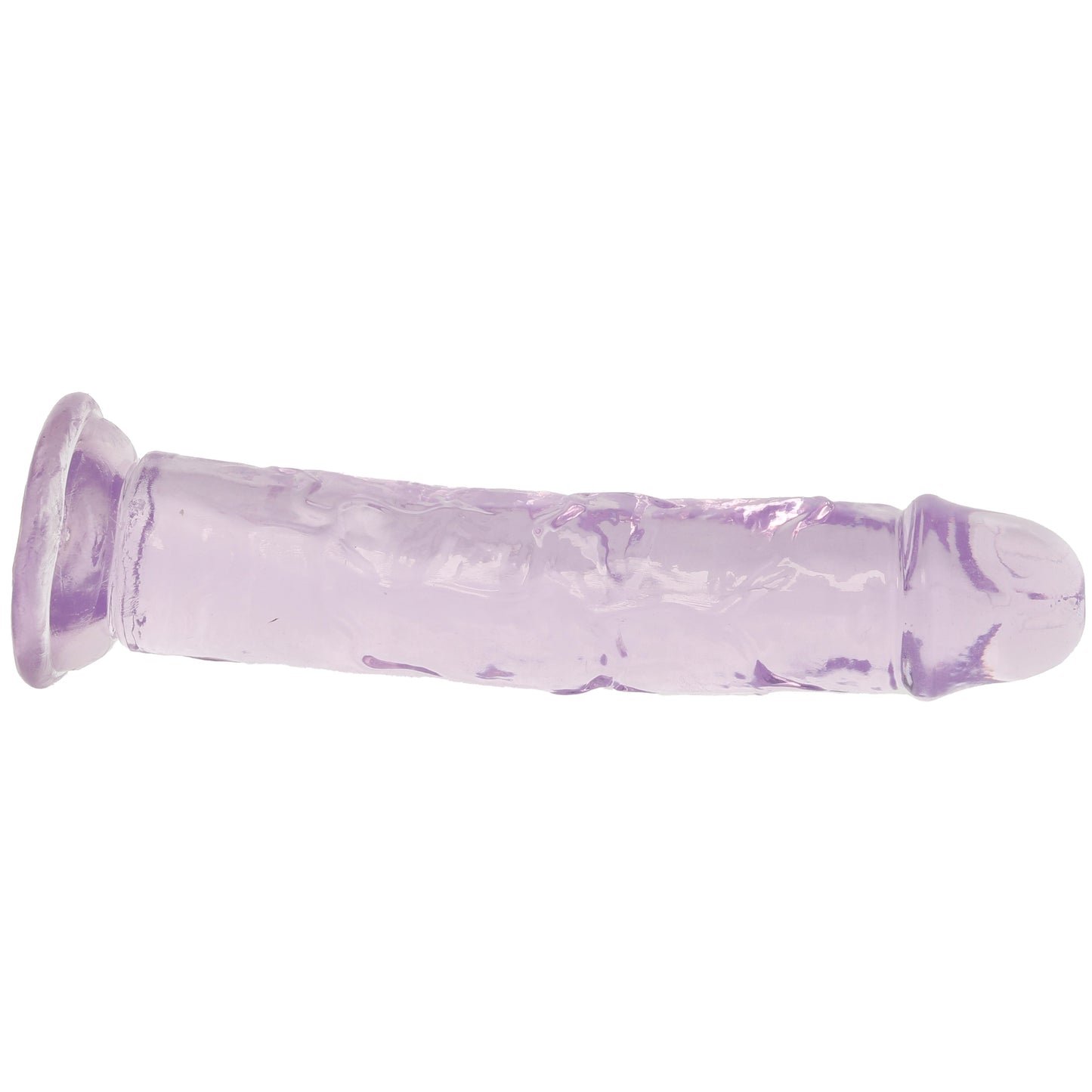RealRock Crystal Clear 5 Inch Jelly Dildo in Purple