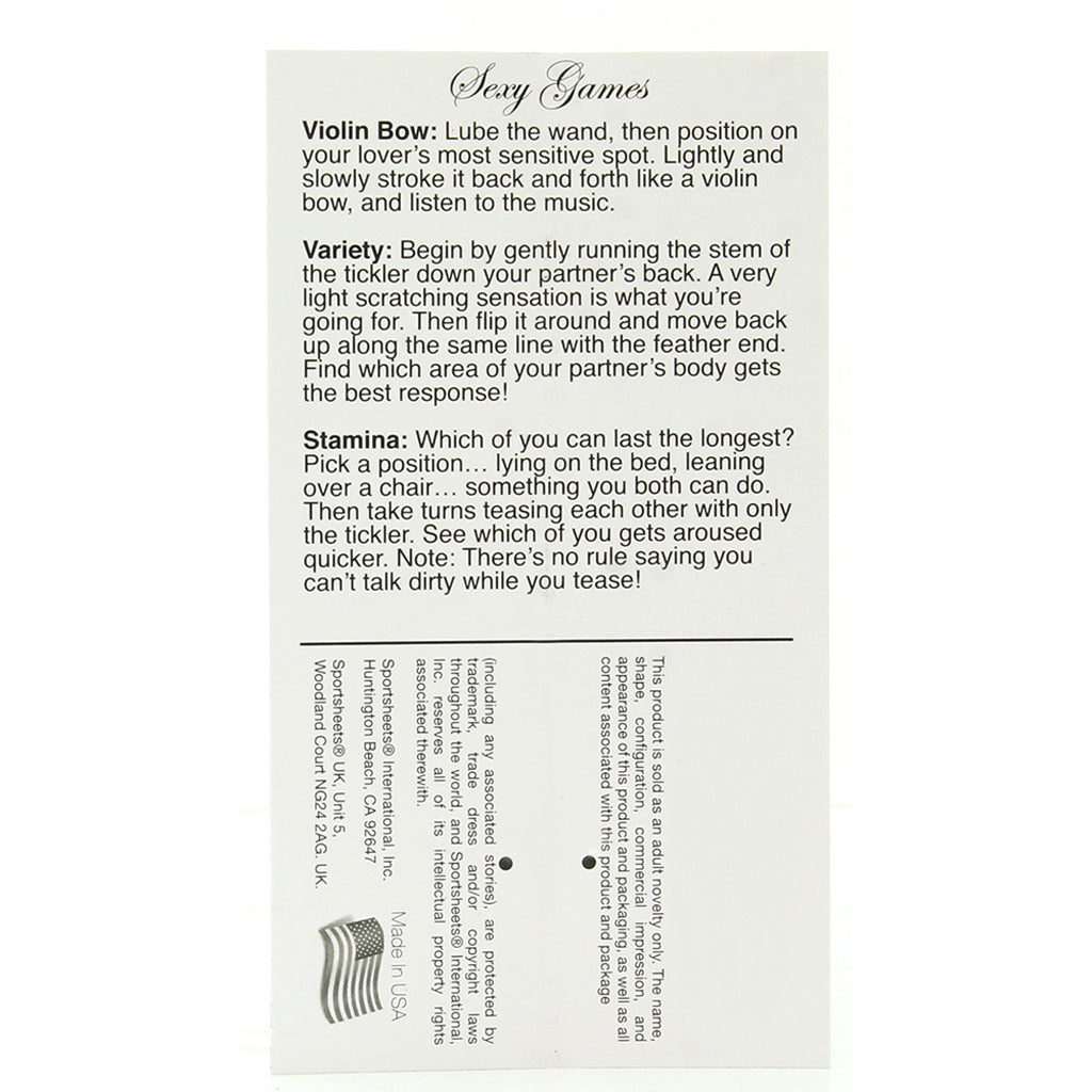 Sportsheets Starburst Red Feather Tickler: Exquisite Dual-Sensation Play