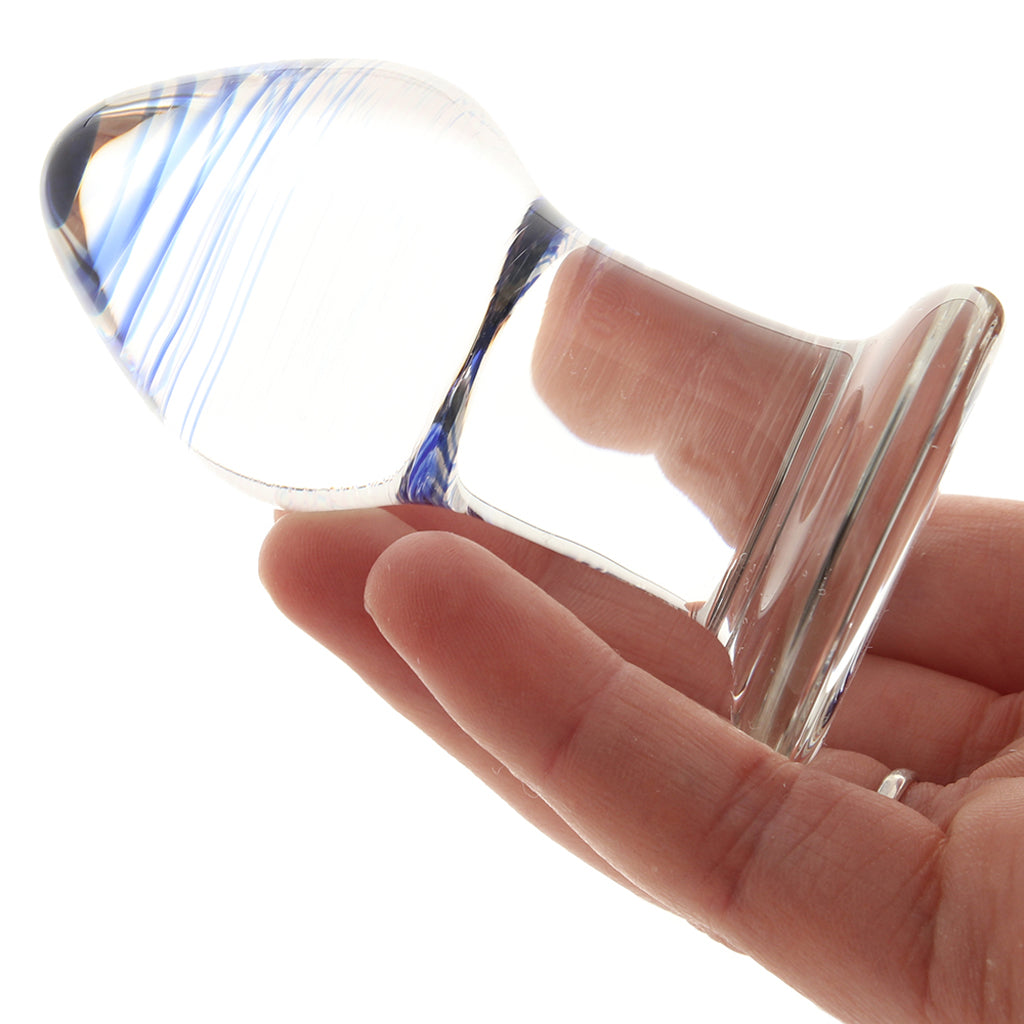 gläs Amethyst Rain Butt Plug | Luxury Hand-Blown Glass for Exquisite Anal Pleasure