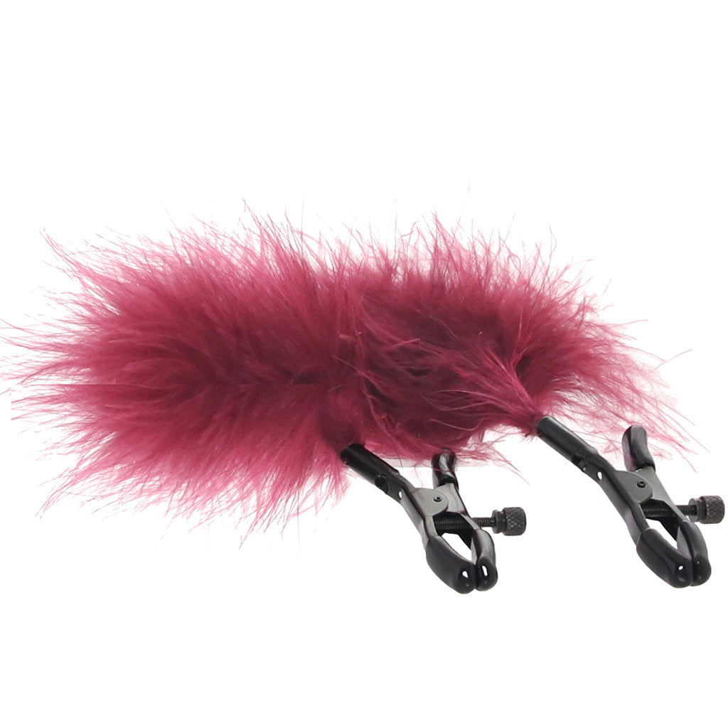 Enchanted Feathered Nipple Clamps – Adjustable Luxury for Intense Pleasure
