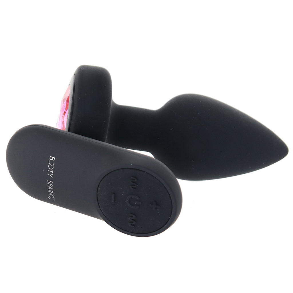 Booty Sparks Booty Sparks Pink Gem Vibrating Anal Plug in Small - Vibrators - HoneyHugs Canada (View 3)