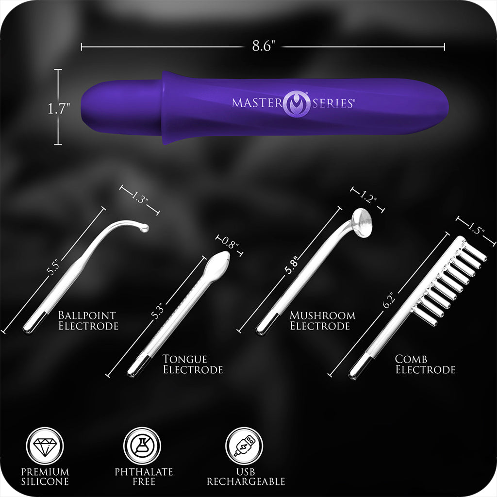 Master Series Electrawand Purple E-Stim Set: Unleash Electrifying Sensations