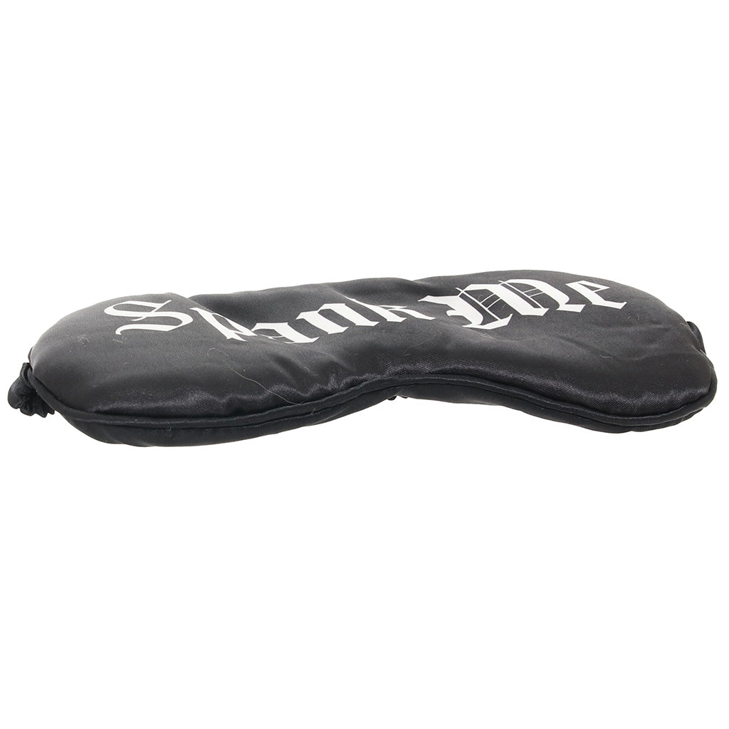 Ouch! Spank Me Printed Satin Blindfold - Luxurious Sensory Deprivation Mask