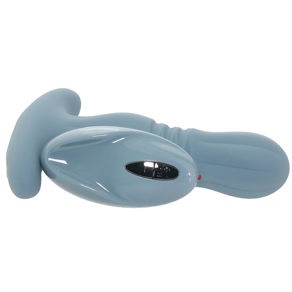 Renegade Gemini Thrusting Anal Plug with Remote in Grey