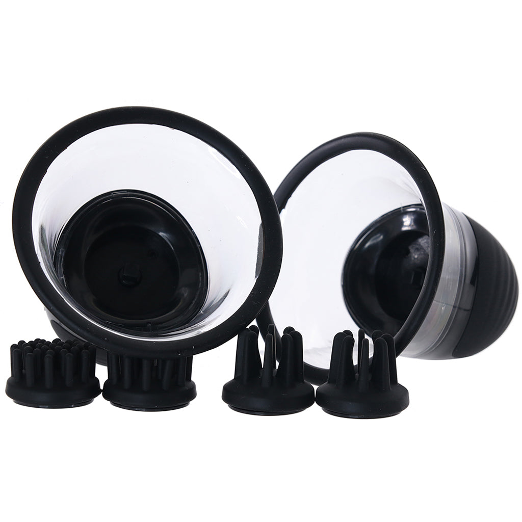 Size Matters Black Rotating Nipple Suckers - 10 Patterns, Premium Pleasure