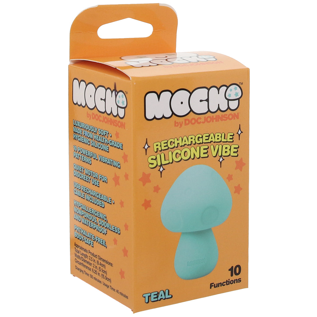 Doc Johnson Mochi Silicone Mushroom Mini Vibe in Teal - Vibrators - HoneyHugs Canada (View 9)