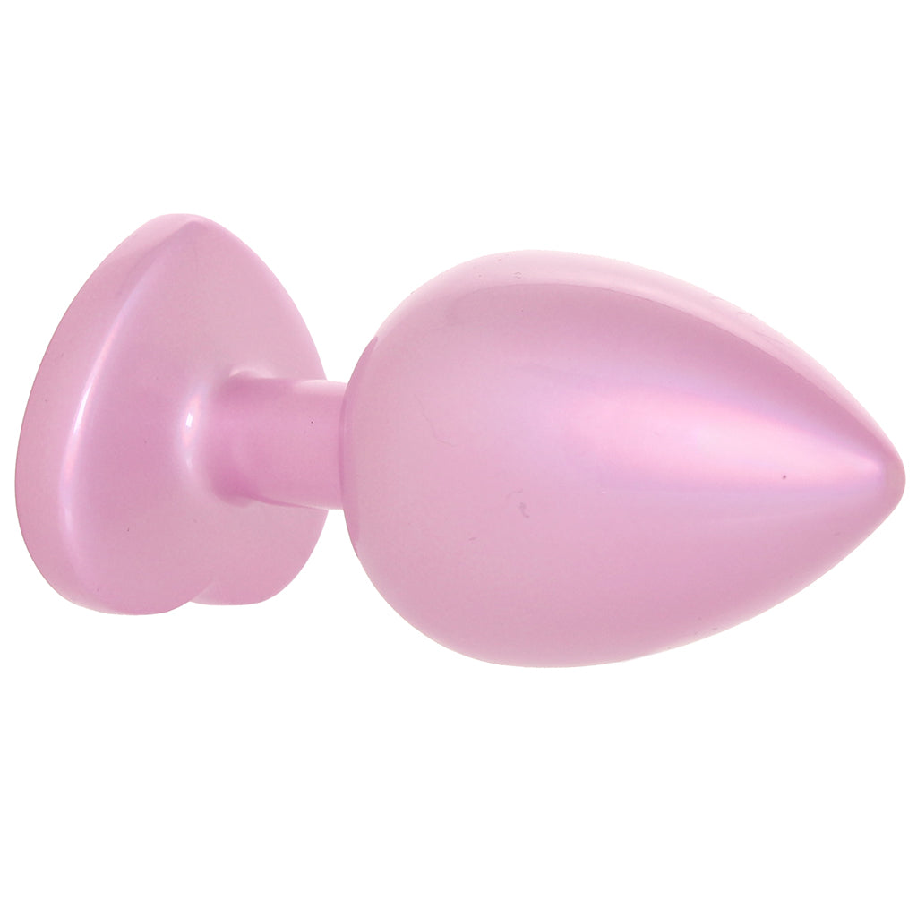 Booty Bling Pink Metal Jewelled Butt Plug in Large