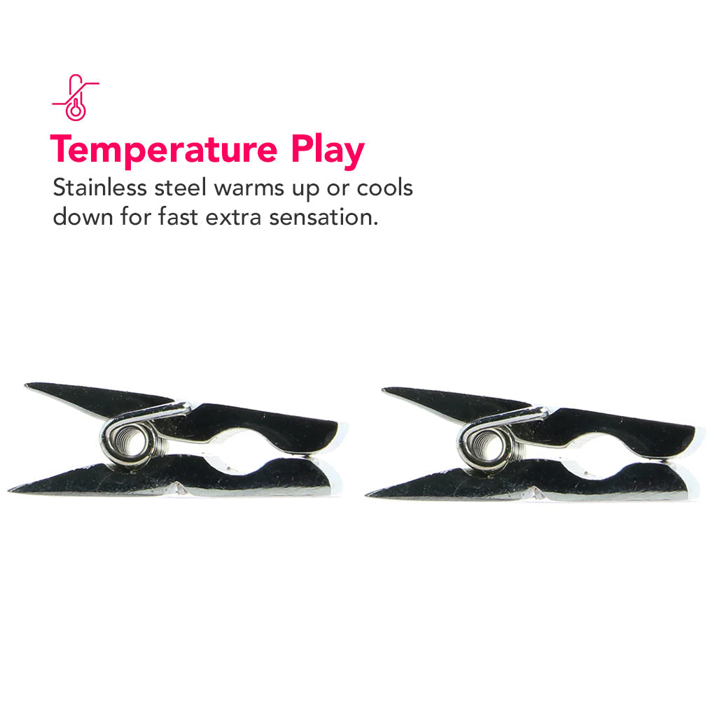 Rouge Luxury Stainless Steel Nipple Pegs: Exquisite Pinch & Temperature Play
