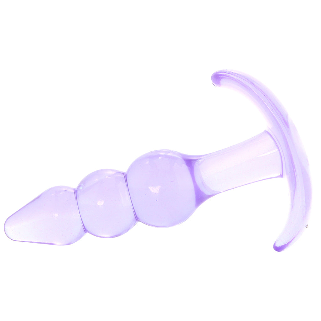 Jelly Rancher Ripple T Butt Plug: Luxurious Silicone Anal Pleasure for Beginners in Purple