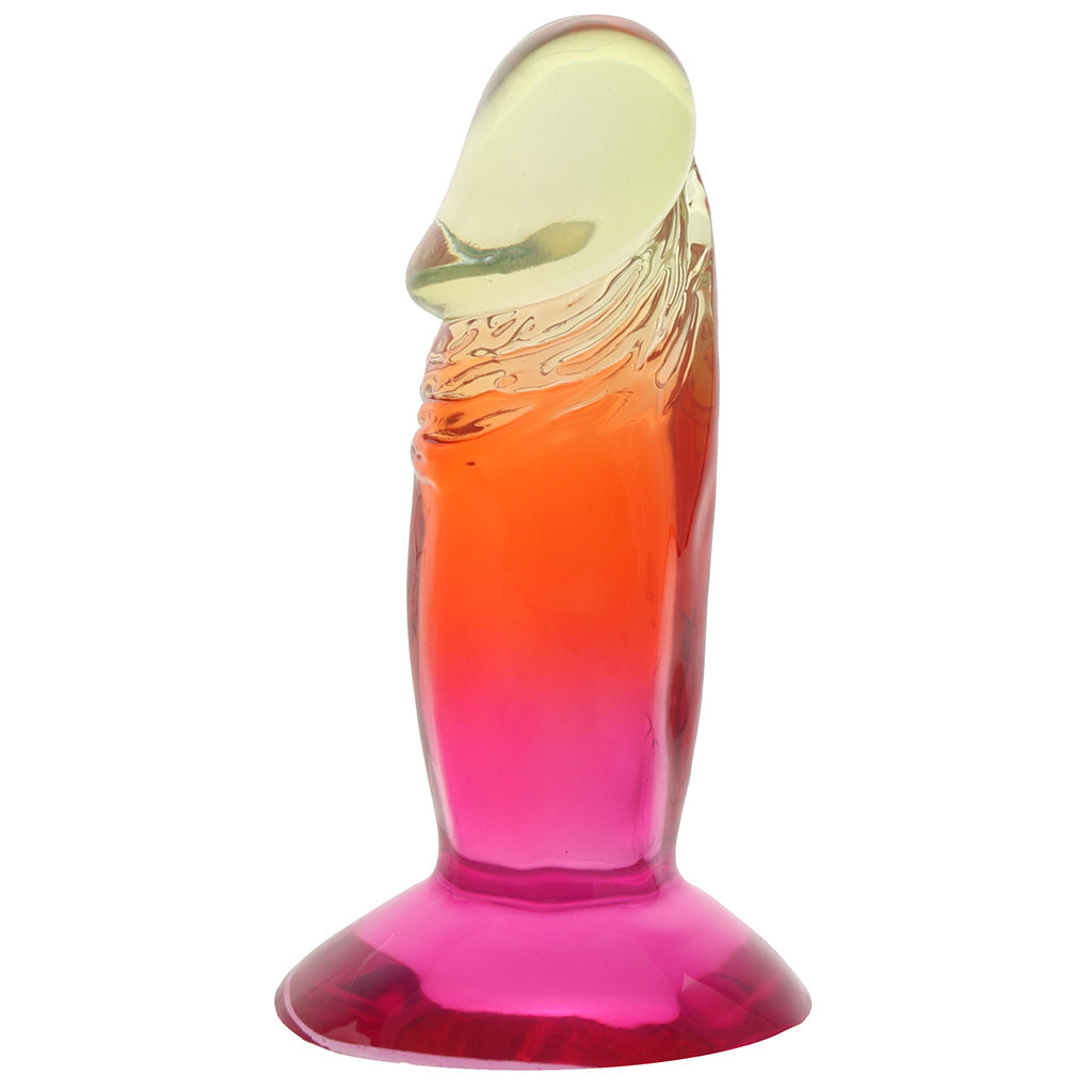Crystal Jellies 4.5 Inch Classic Dildo in Rainbow