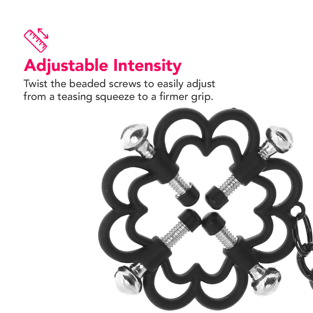 CalExotics Nipple Grips: Weighted 4-Point Nipple Press Clamps for Exquisite Sensation