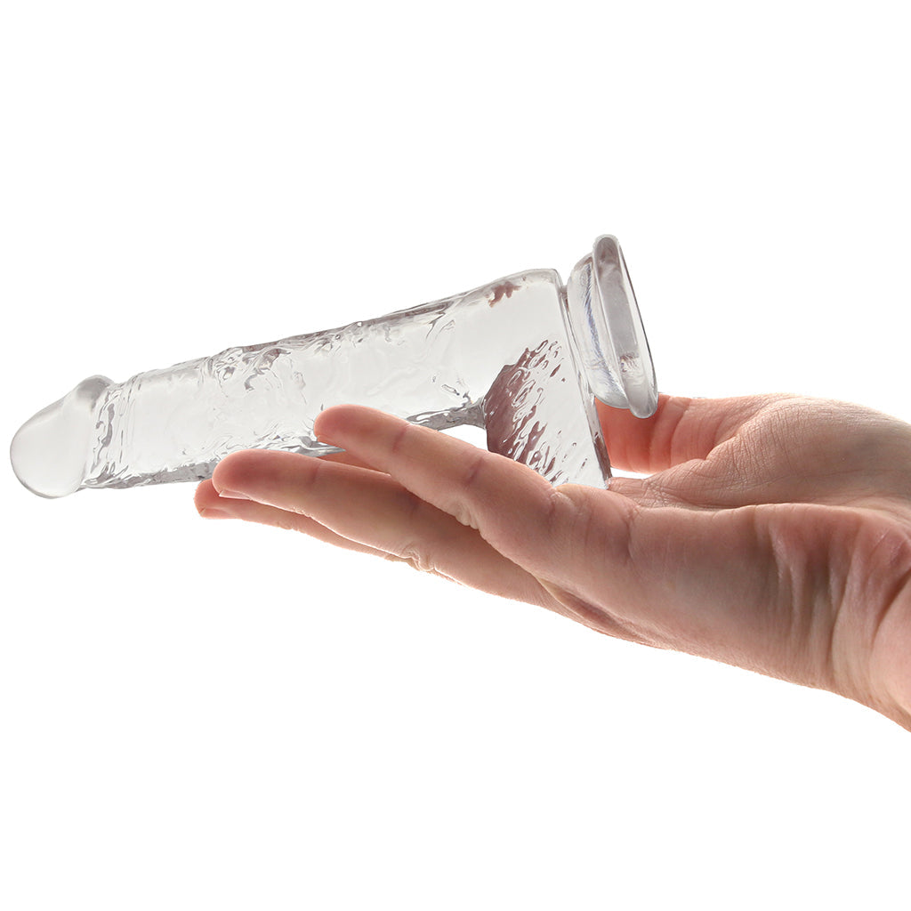 RealRock 5 Inch Realistic Ballsy Dildo in Crystal Clear