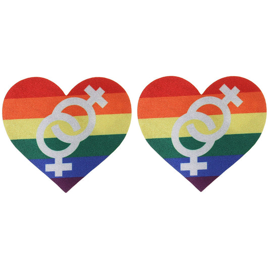 Eye Candy Pride & Hearts Venus Nipple Pasties - Daring & Deluxe Adhesive Lingerie