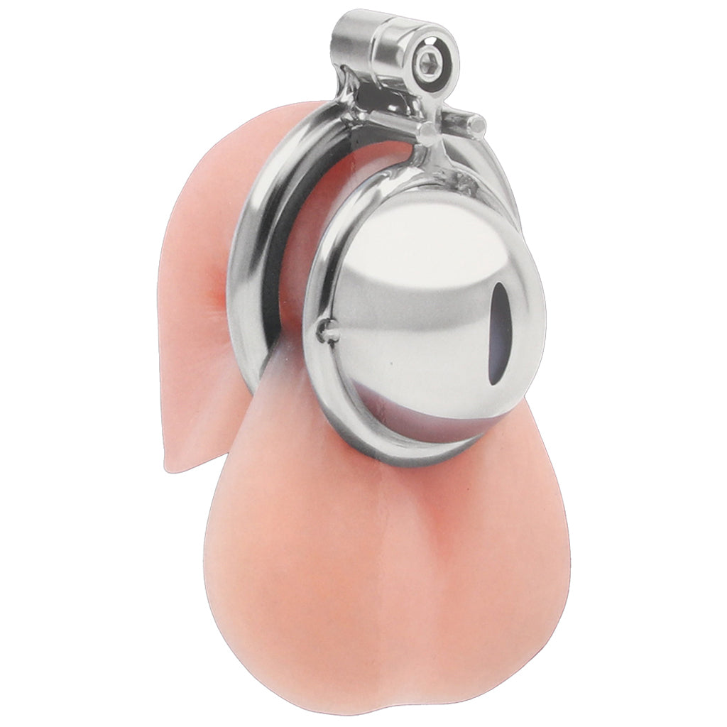 Lockmaster Inverted Micro Chastity Cage: Ultimate Stainless Steel Dominance