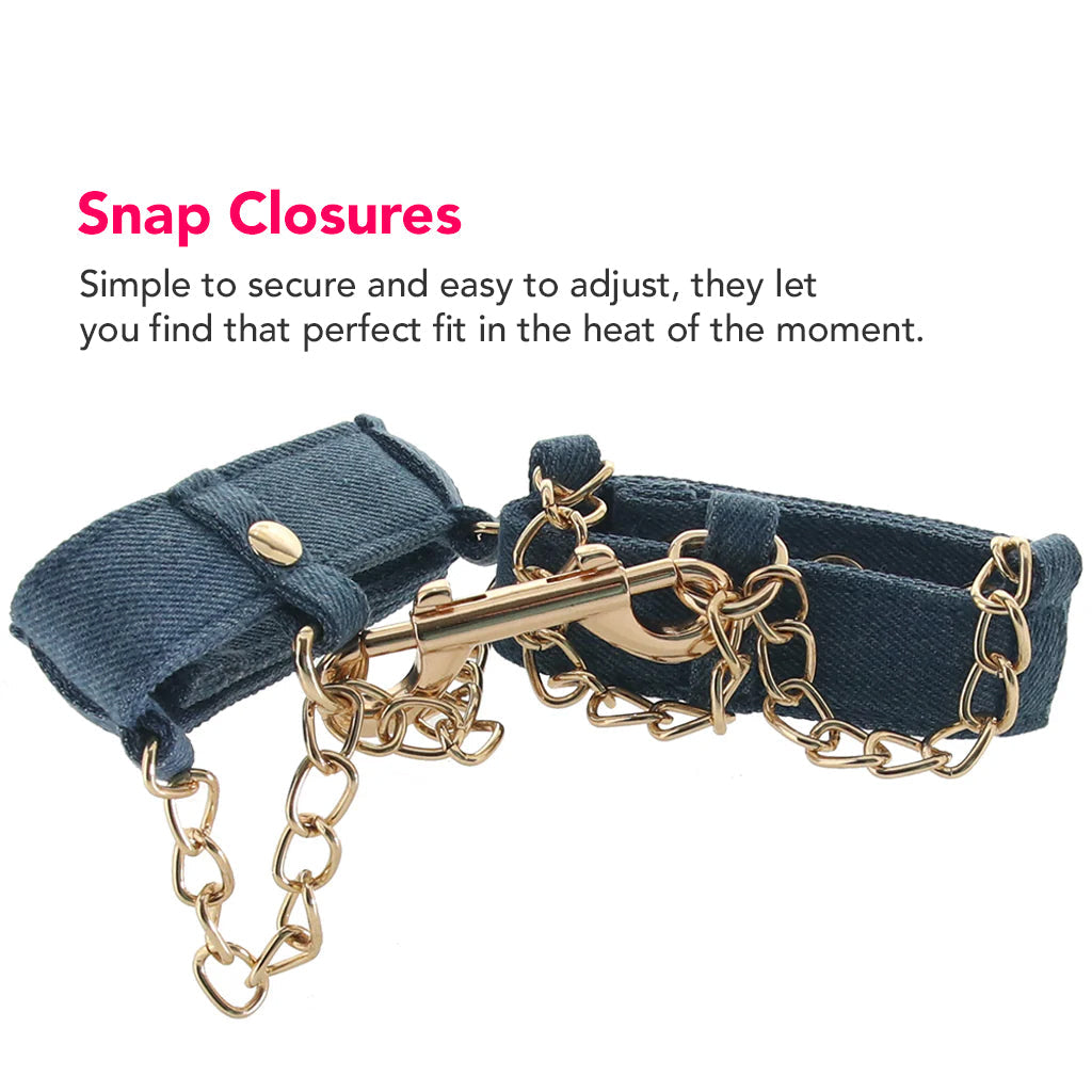 Ride 'Em Denim Wrist Cuffs
