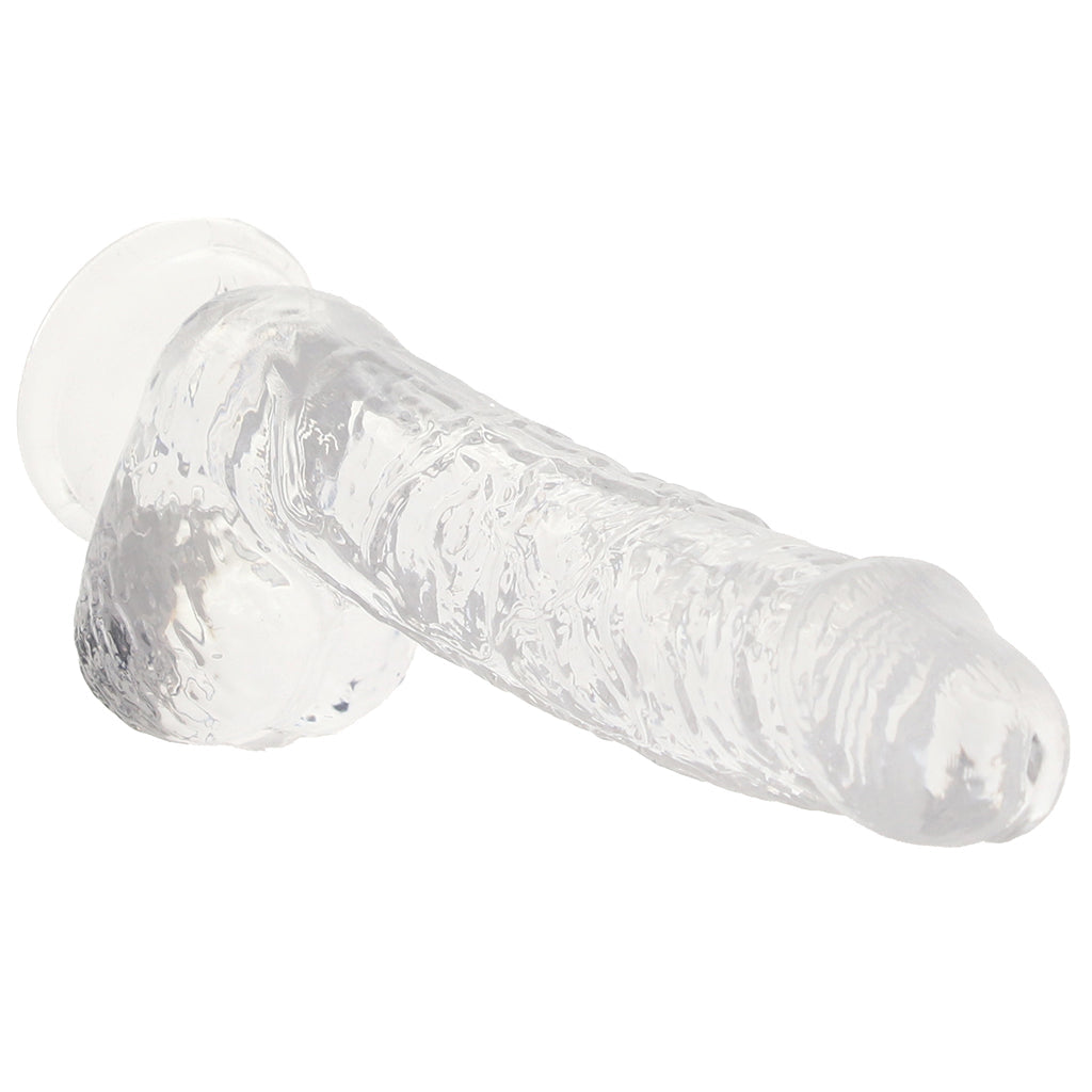 RealRock 5 Inch Realistic Ballsy Dildo in Crystal Clear