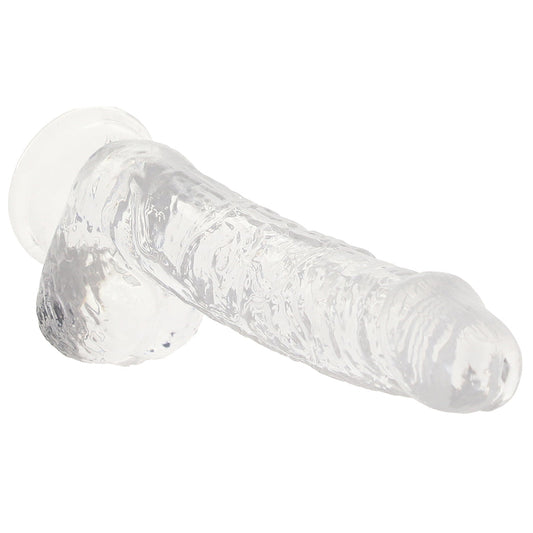 RealRock 5 Inch Realistic Ballsy Dildo in Crystal Clear
