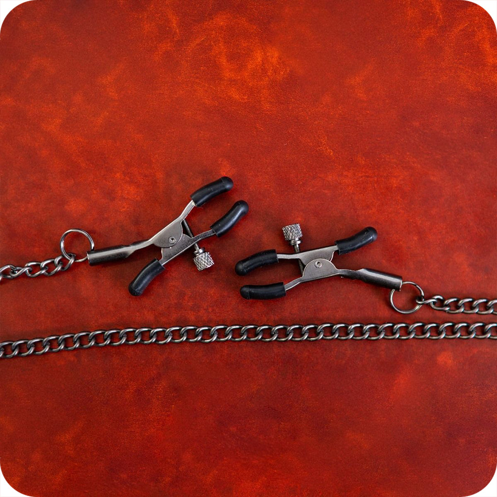 Sei Mio Nip & Tug: Luxurious Chained Nipple Clamps with Adjustable Pressure