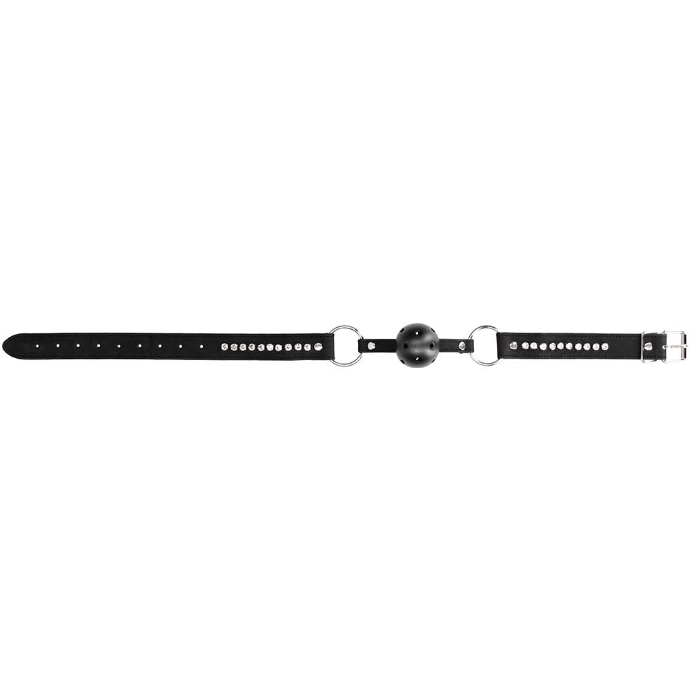 Ouch! Breathable Ball Gag with Diamond Studded Straps