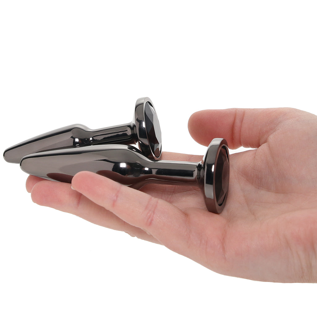 Rear Assets 2 Piece Butt Plug Kit in Gunmetal