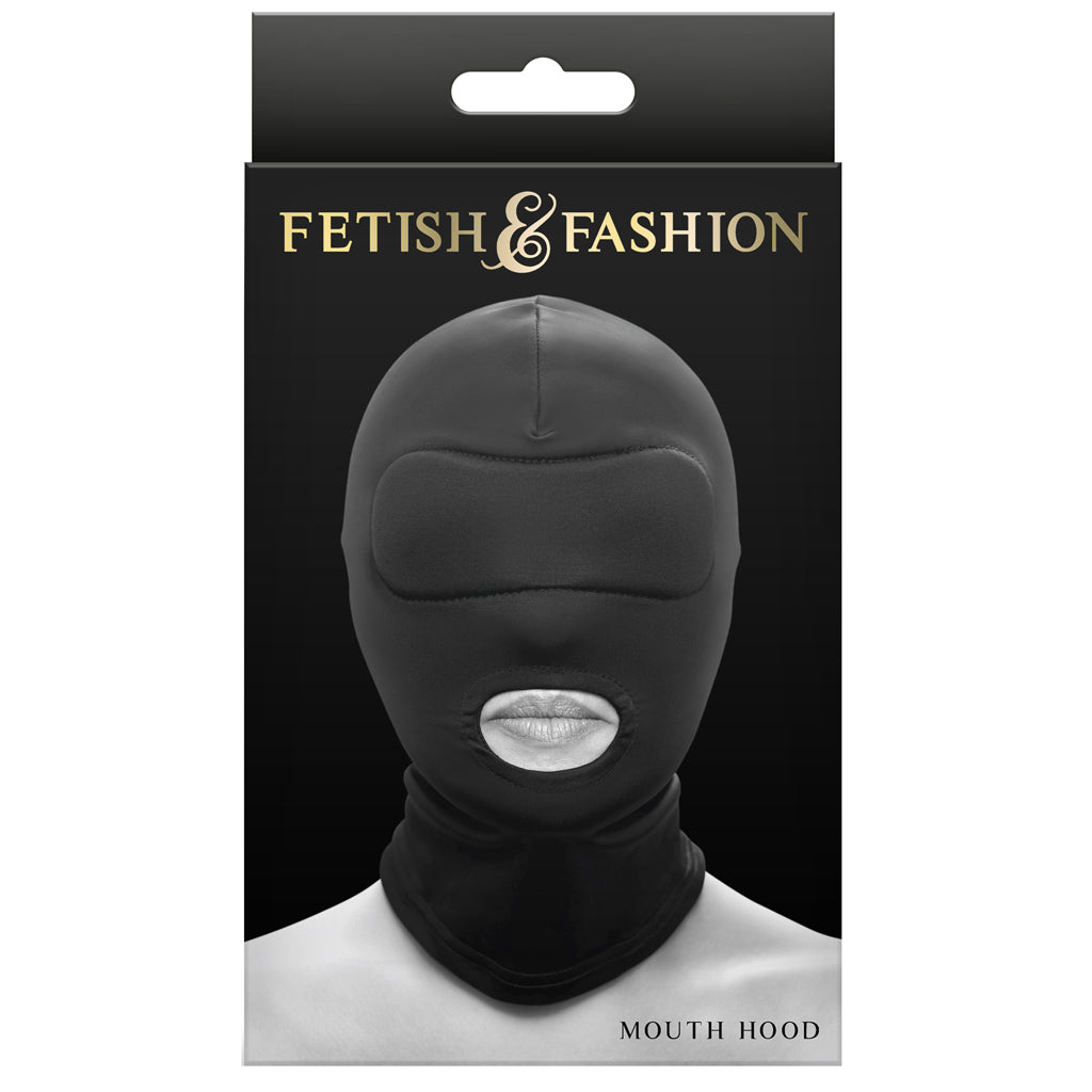 Elite Sensory Play: Silky Nylon Mouth Hood with Integrated Blindfold