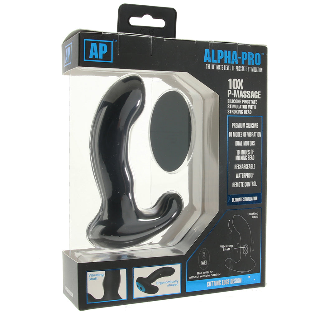 XR Brands Alpha-Pro 10X Stroking Prostate Massager - Anal Toys - HoneyHugs Canada (View 6)