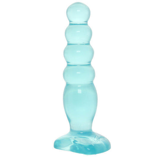 Crystal Jellies Beaded Anal Delight Dildo in Teal