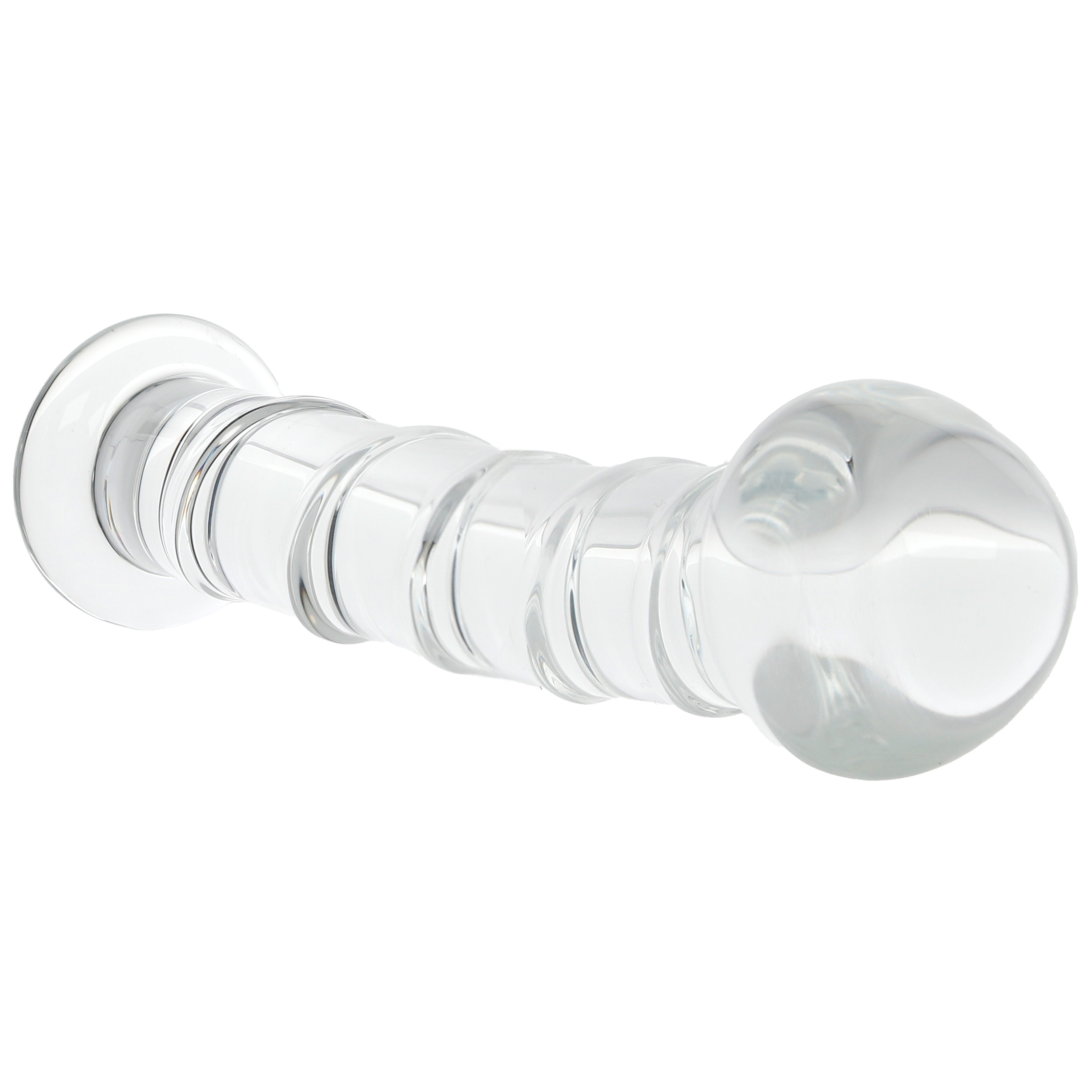 Clarity Seraphic Spiral Textured Glass Dildo