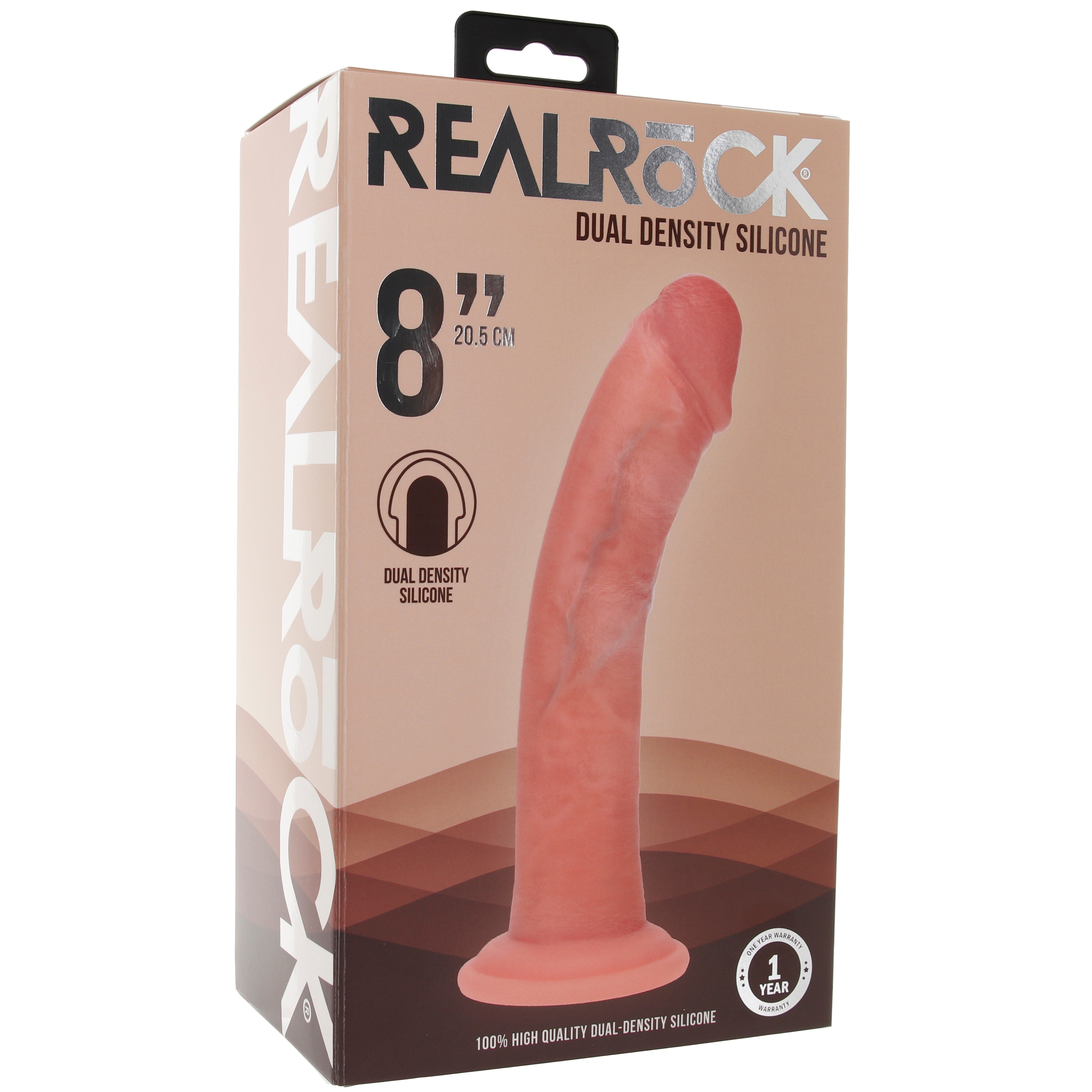 RealRock 8 Inch Dual Density Dildo in Light