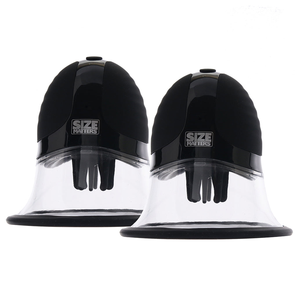 Size Matters Black Rotating Nipple Suckers - 10 Patterns, Premium Pleasure