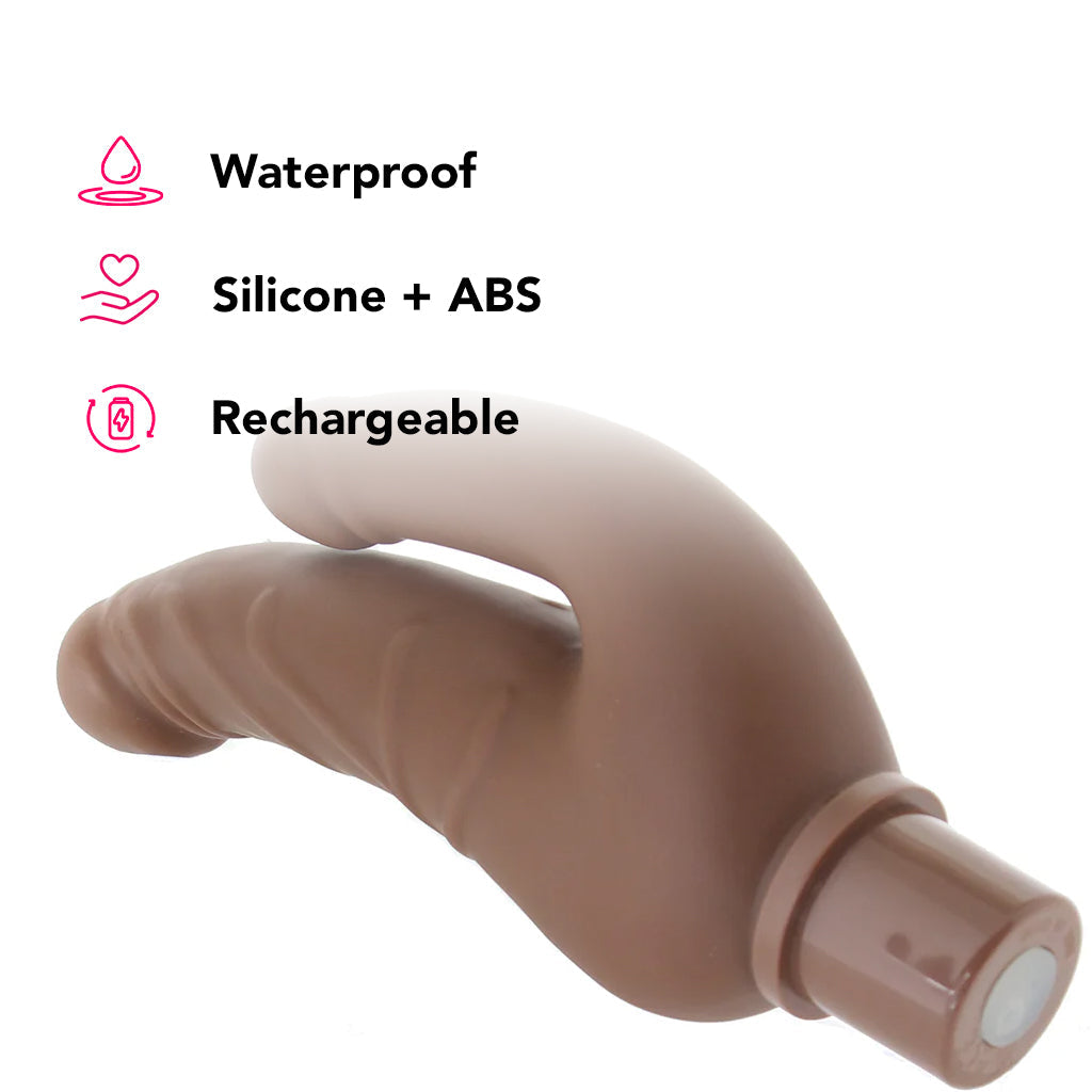 Power Stud Rechargeable Over & Under Vibe in Brown