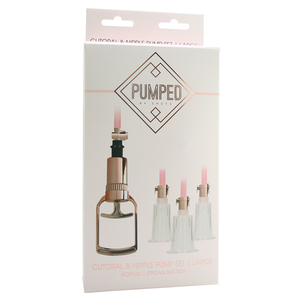 Pumped Pumped Rose Gold Clitoral & Nipple Pump Set in Large - Vibrators - HoneyHugs Canada (View 6)