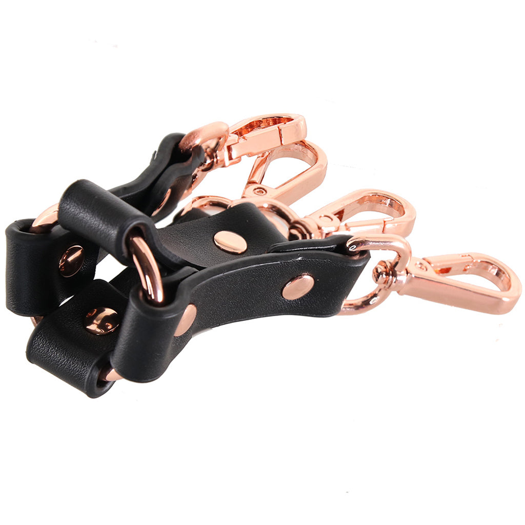 Bondage Couture Rose Gold Hogtie: Exquisite Control & Elegant Restraint