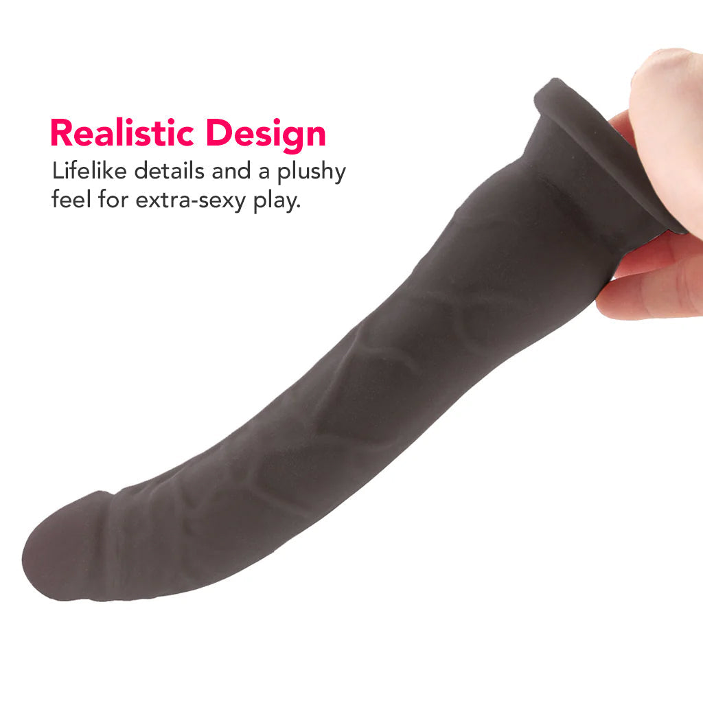 Dr. Skin Plus 9 Inch Posable Dildo in Black