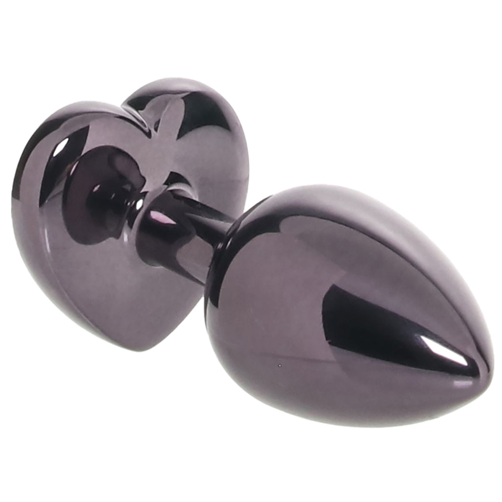 Jewel Black Diamond Heart Plug in Small