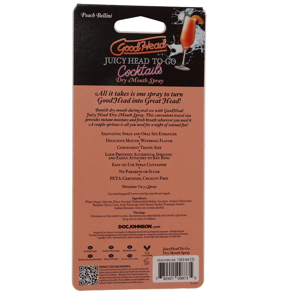 GoodHead Dry Mouth Spray To-Go in Peach Bellini