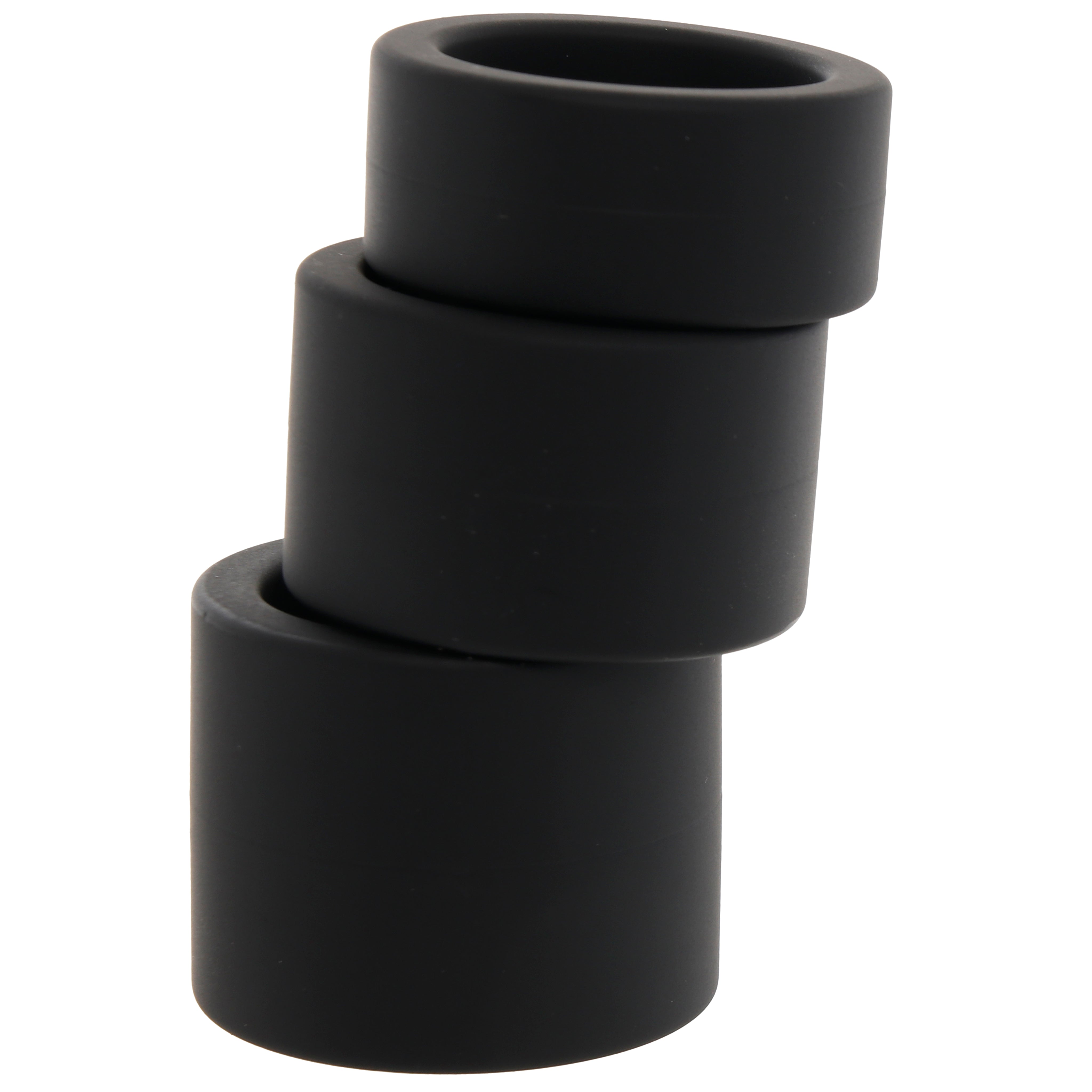Alpha Liquid Silicone Stamina 3 Piece Cock Ring Set