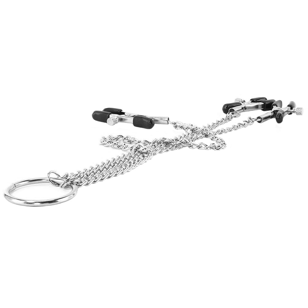 Unleash Desire: Triple Intimate Silver Clamps | Nipple & Clitoral Play