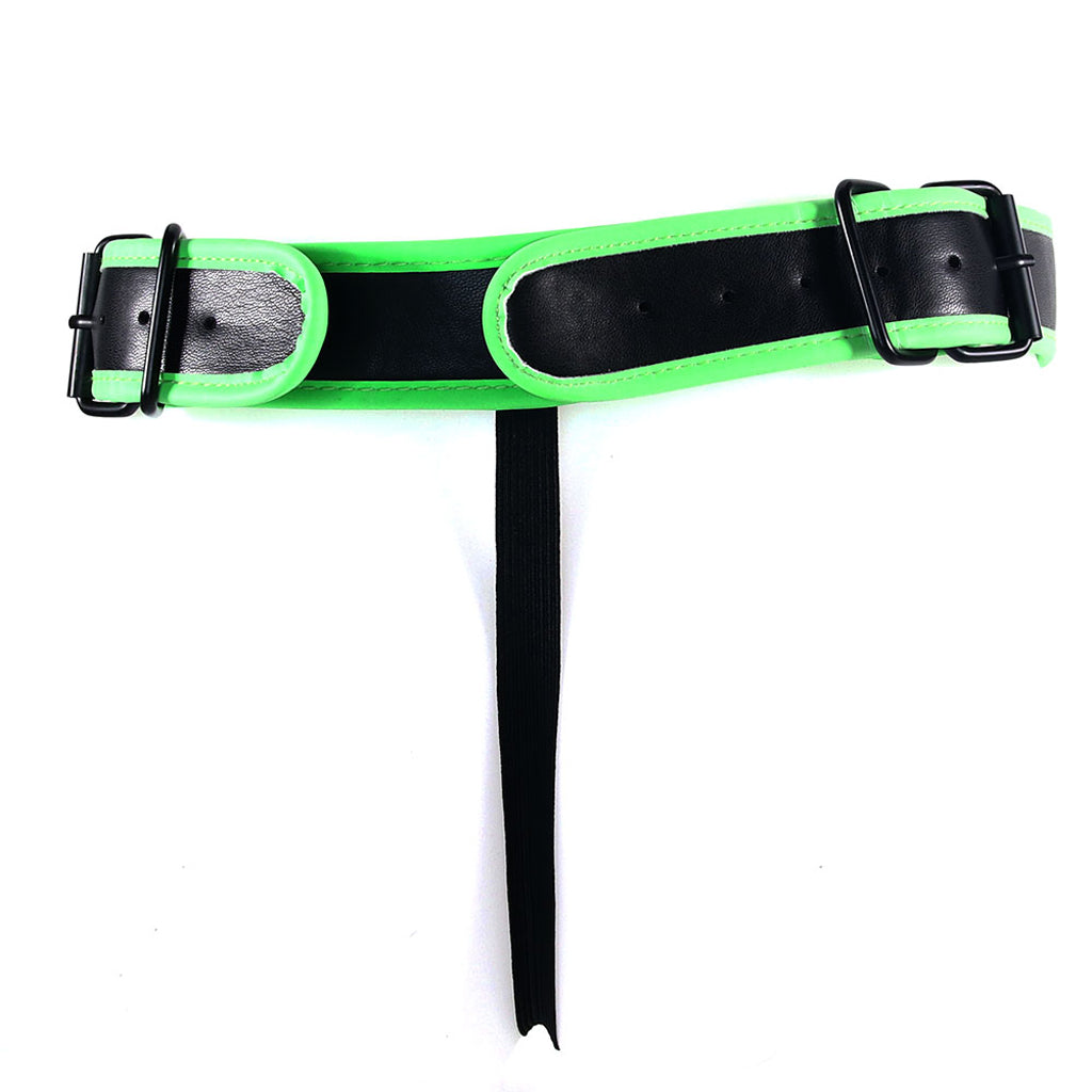 Ouch! Ignite the Night: Glow In The Dark Front Buckle Jock Strap (S/M)