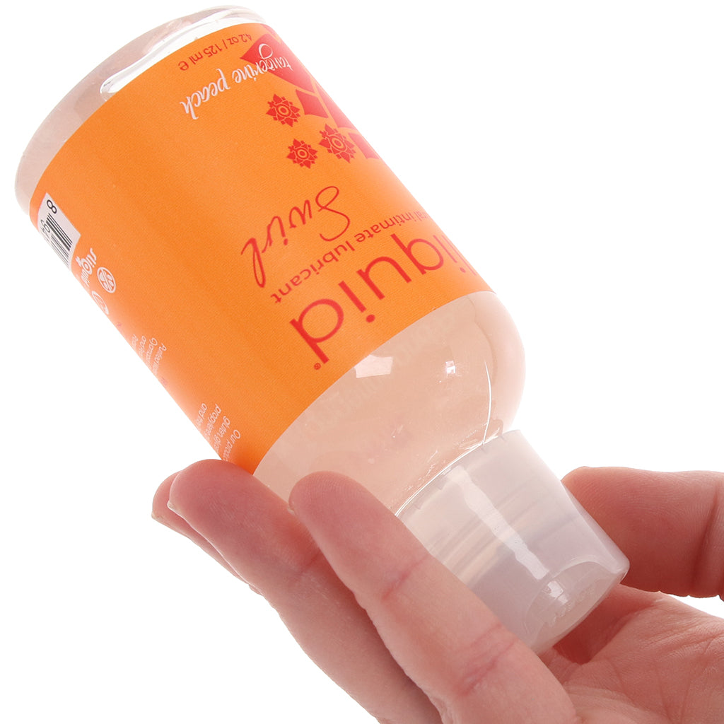 Unlock Delicious Desires: Sliquid Naturals Swirl Tangerine Peach Flavored Lube - Vegan & Pure Pleasure