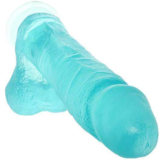 Crystal Jellies 8 Inch Realistic Cock with Balls in Teal