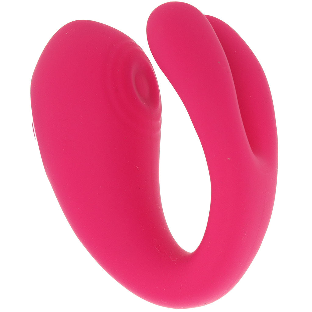 Vive Yoko Triple-Action Dual Prong Vibe in Pink