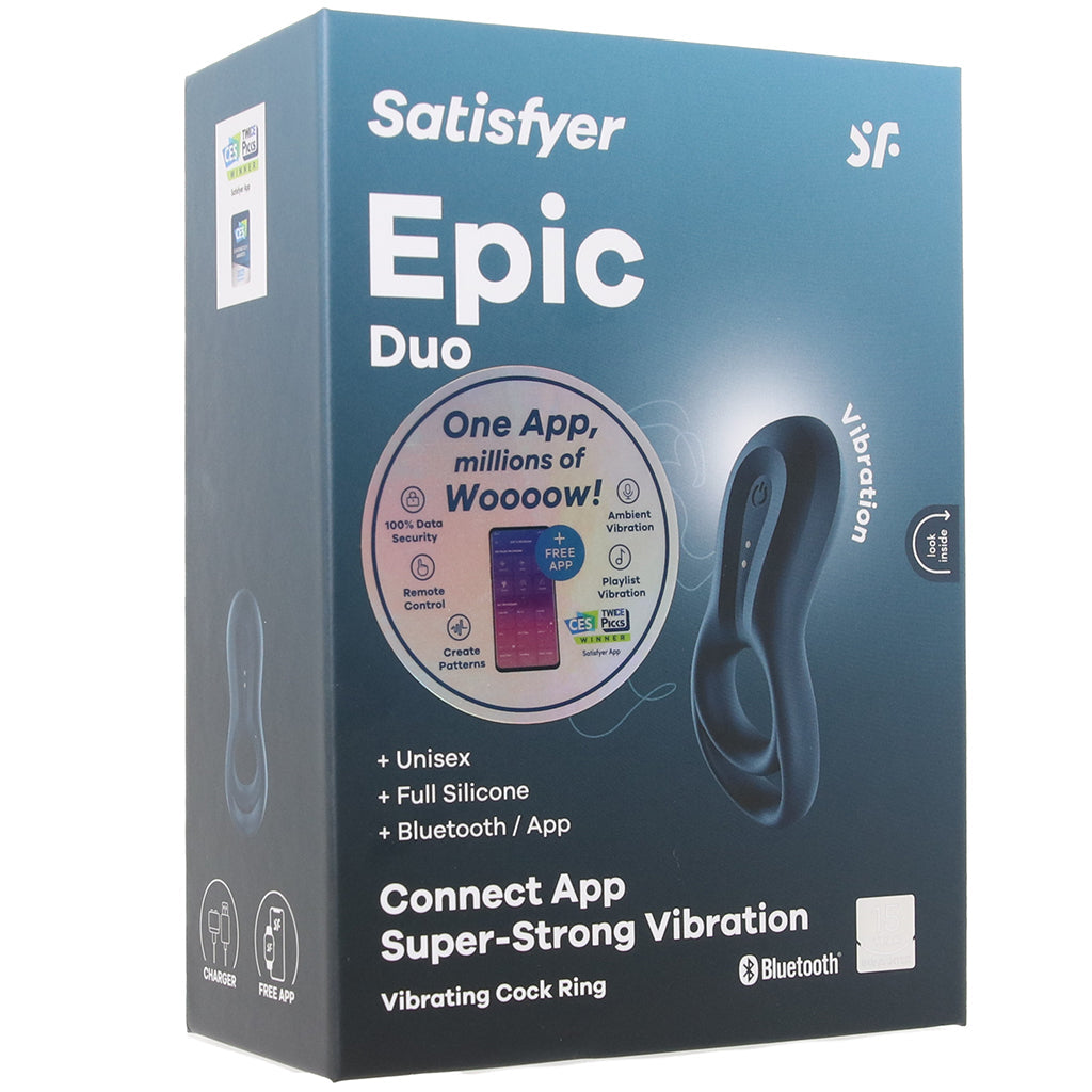 Satisfyer Satisfyer Epic Duo Vibrating Cock Ring - Vibrators - HoneyHugs Canada (View 9)