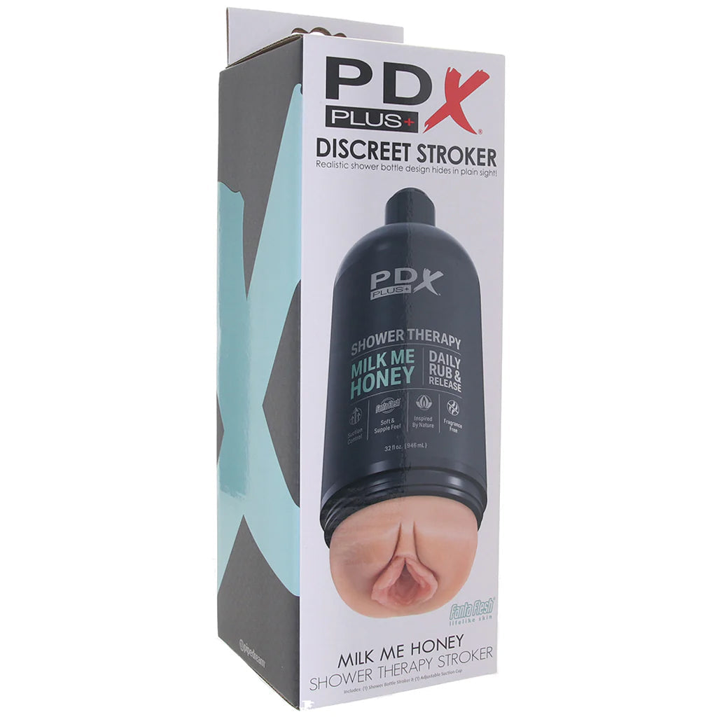 Pipedream Extreme Toyz PDX Shower Therapy Milk Me Honey Stroker in Light - Male Masturbators - HoneyHugs Canada (View 8)