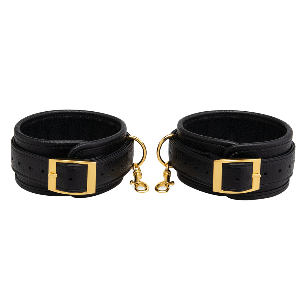 Gilded Control: Lux Fetish Expandable Spreader Bar Set in Gold