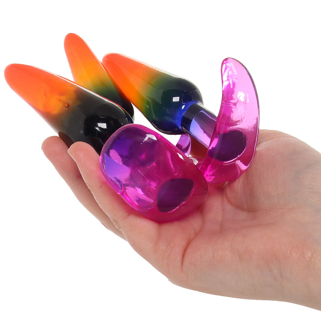 Crystal Jellies Anal Trainer Set in Rainbow