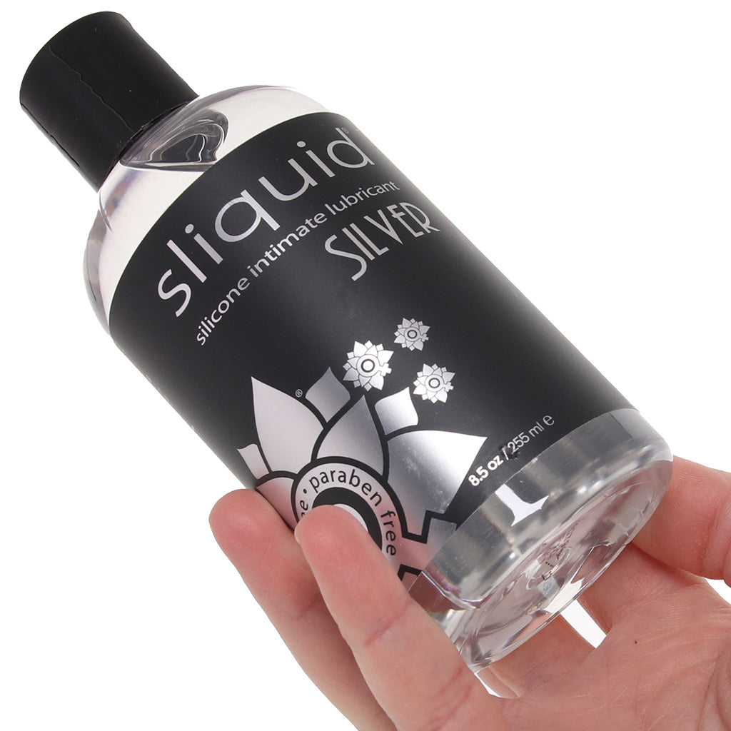 Silver Silicone Intimate Lubricant in 8.5oz/255ml
